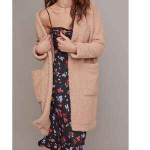 ASTR Fauna Faux Fur Coat In Cafe Au Lait Size Small